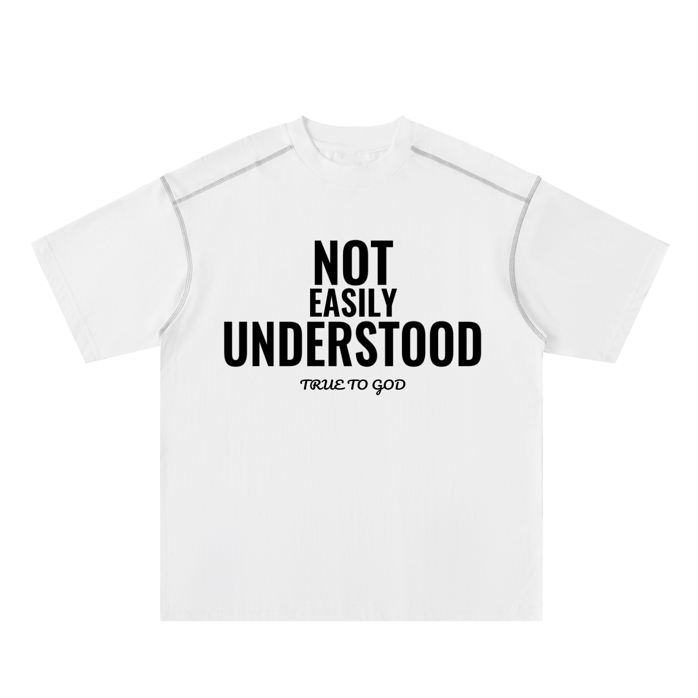 Not Easily Understood Oversized Stitch Tee